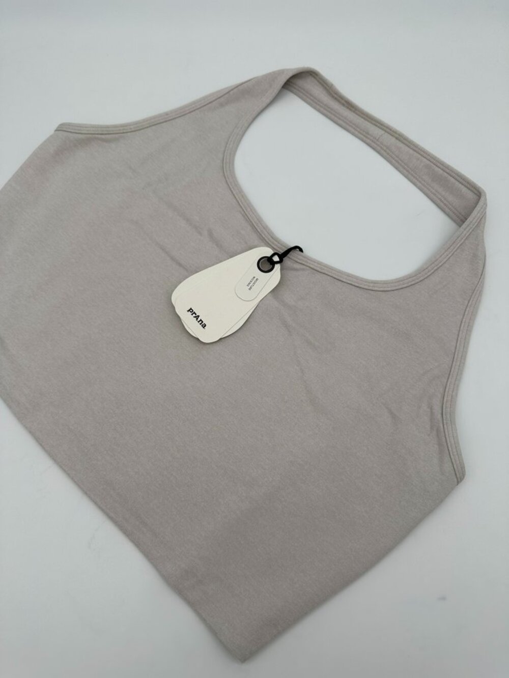 prAna Women's Ultralight Support Heavana Halter Top Size Large Almond Heather